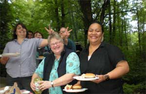 Pastor and other members at the 2010 picnic